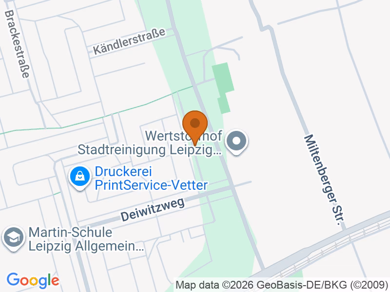 Posizione 04207 Leipzig, Germania sulla mappa
